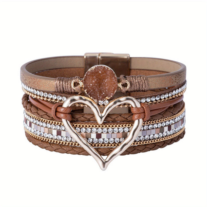 Bohème Mehrlagiges Lederarmband