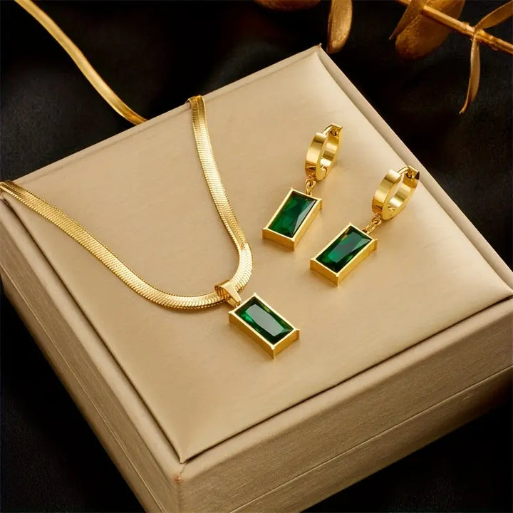 Elegantes Iselotte Verdain Goldschmuckset