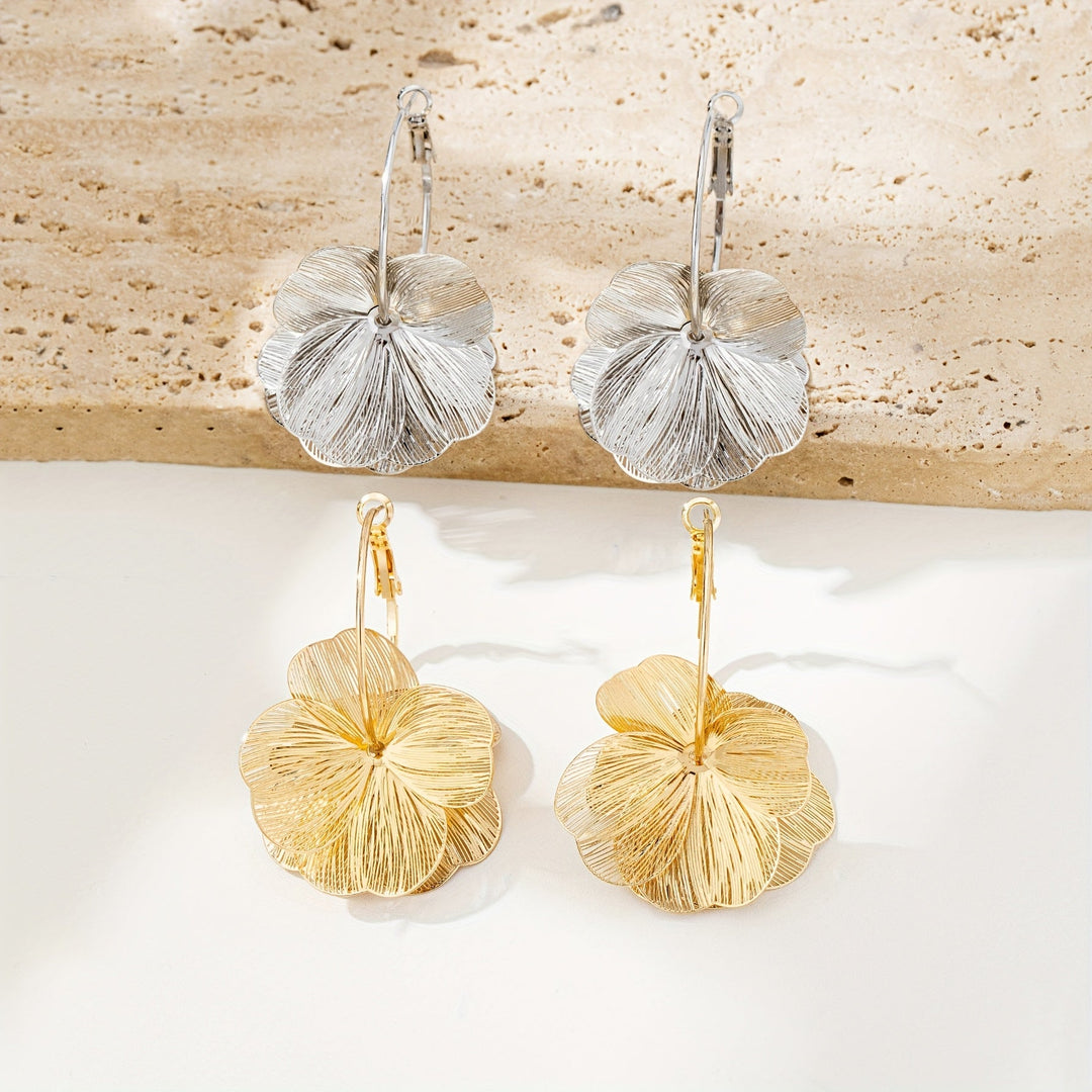 Überdimensionale Goldhohl Ohrringe