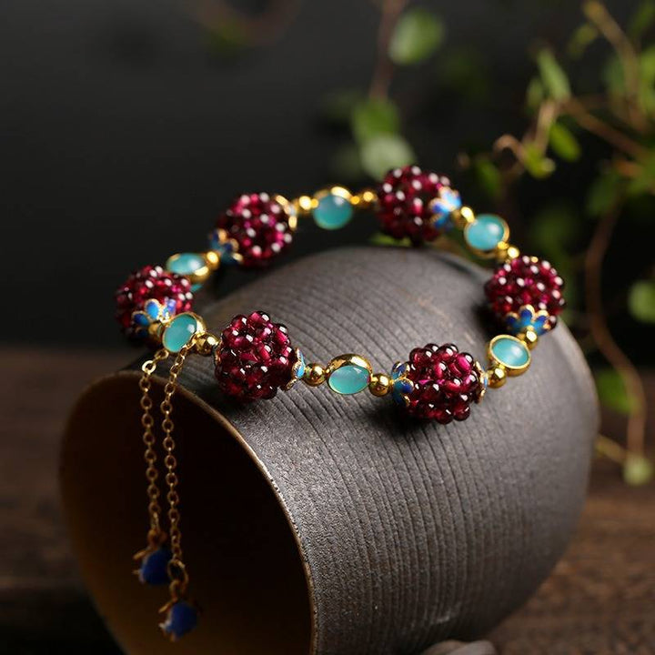 Naturstein Beeren Armband