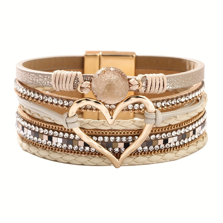 Bohème Mehrlagiges Lederarmband