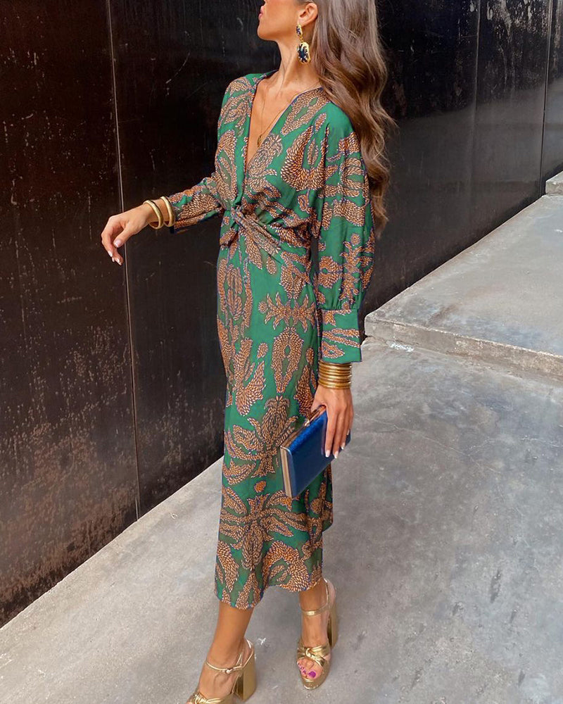 Jasmina A-Linien Maxikleid mit langen Ärmeln foto 2