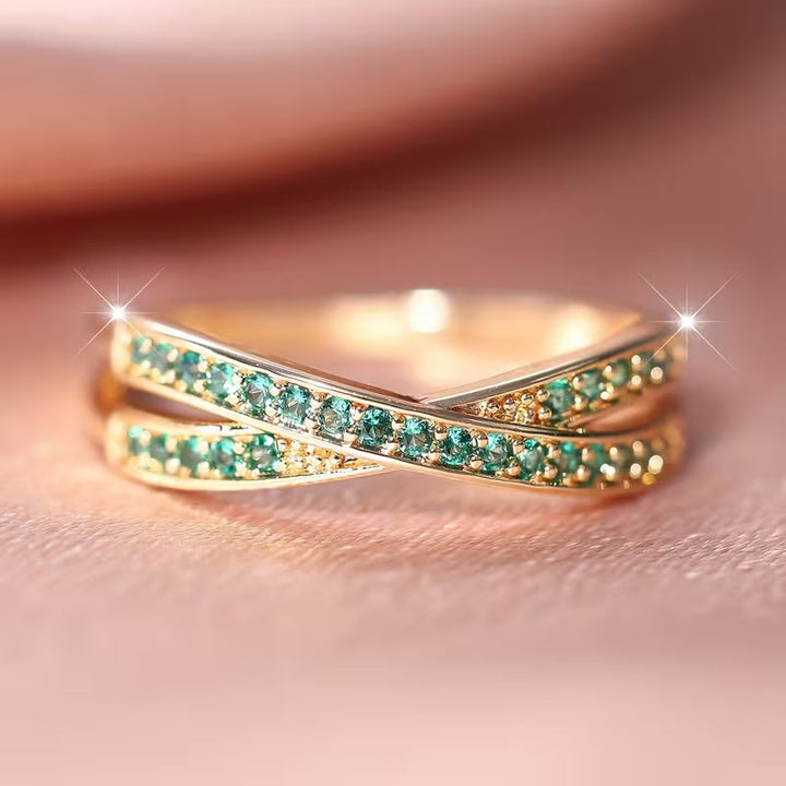 Smaragdflussring | Gold