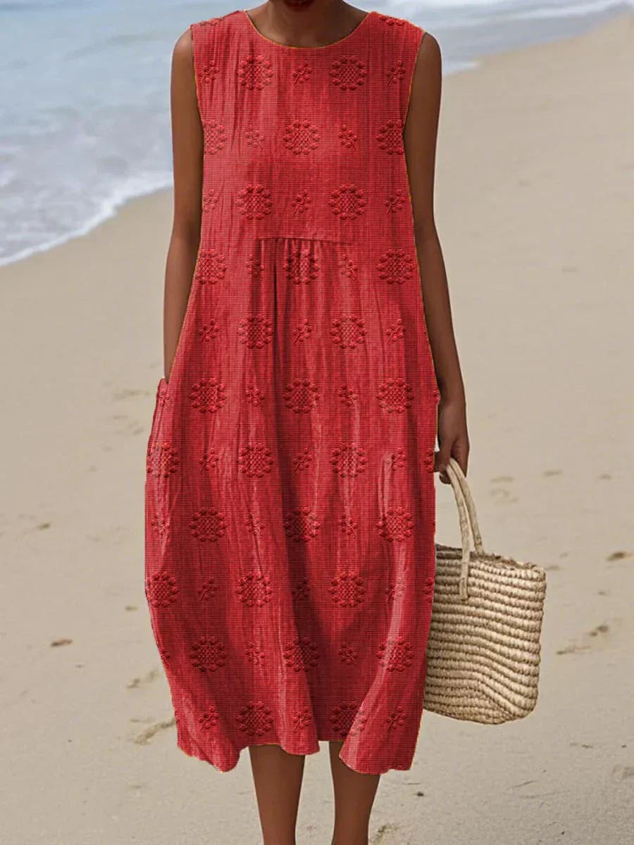 Dahlia Midi Strandkleid mit Seitentaschen foto 5