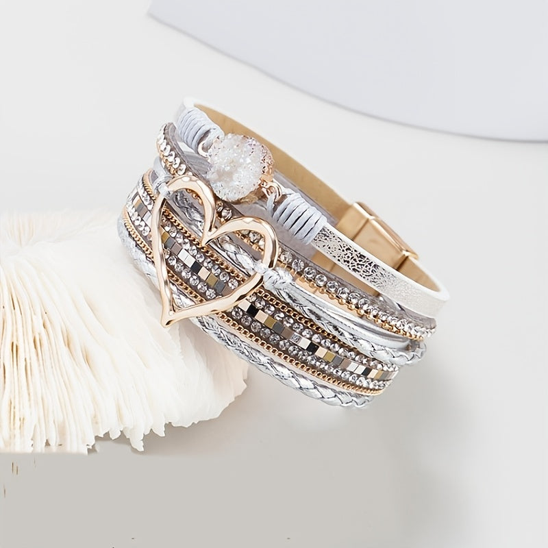 Bohème Mehrlagiges Lederarmband