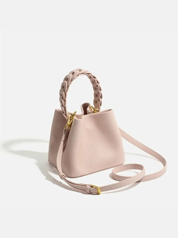 Solene strukturierte Handtasche mit geflochtenem Henkel foto 2