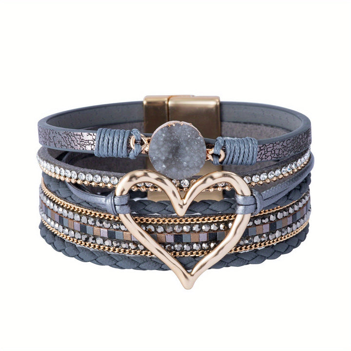 Bohème Mehrlagiges Lederarmband