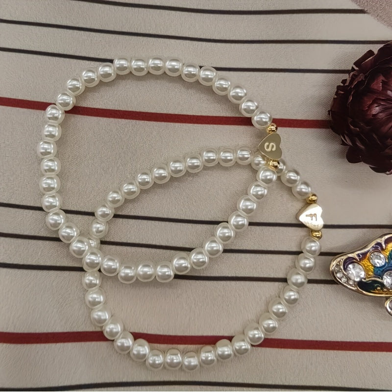 Schickes A-Z Herz Initialen Armband