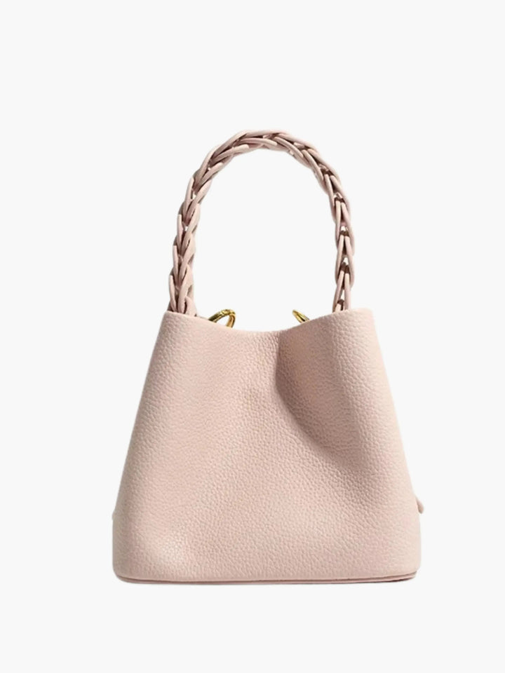 Solene strukturierte Handtasche mit geflochtenem Henkel foto 7