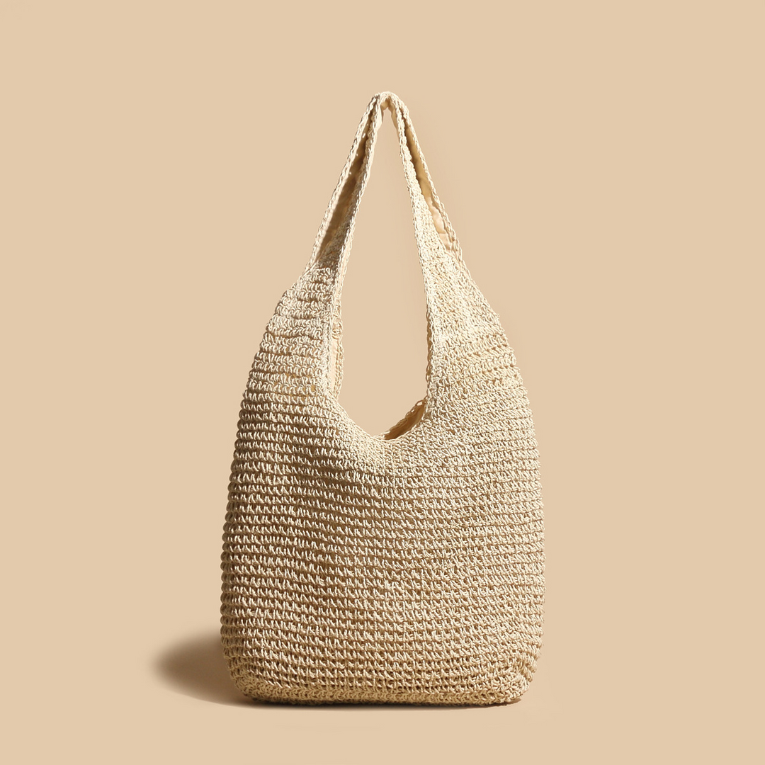 Marena Strandtasche aus handgeflochtenem Stroh foto 3
