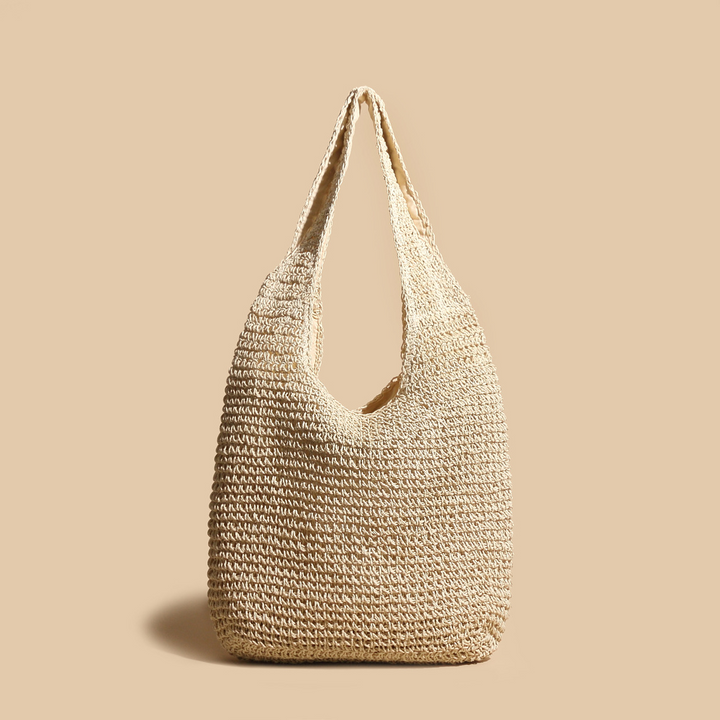 Marena Strandtasche aus handgeflochtenem Stroh foto 3