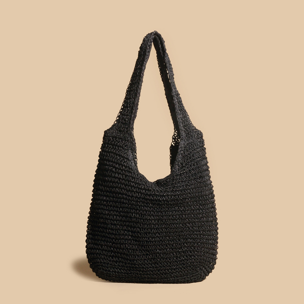 Marena Strandtasche aus handgeflochtenem Stroh foto 2