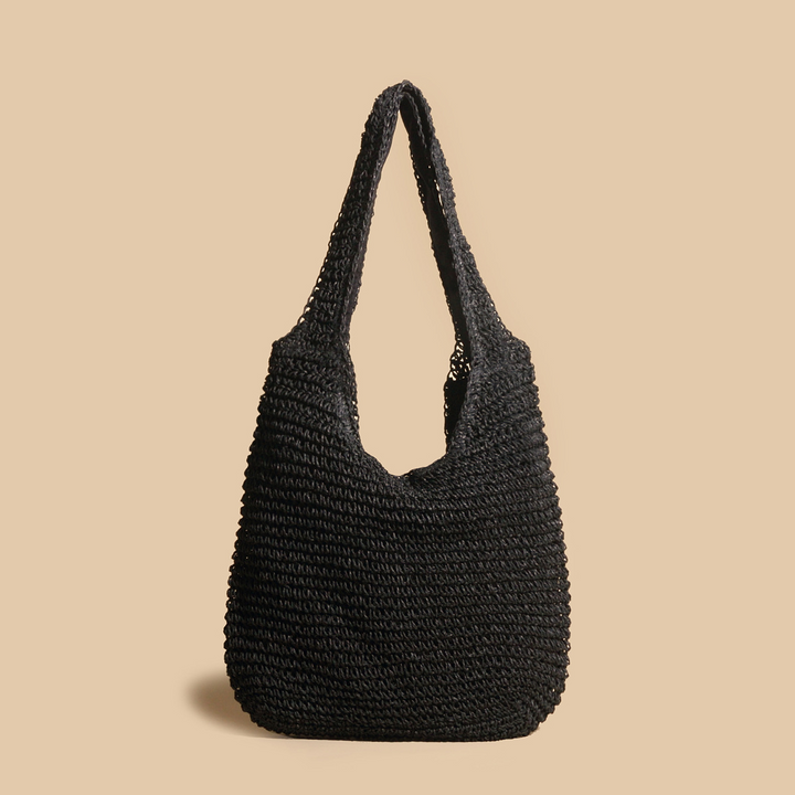 Marena Strandtasche aus handgeflochtenem Stroh foto 2