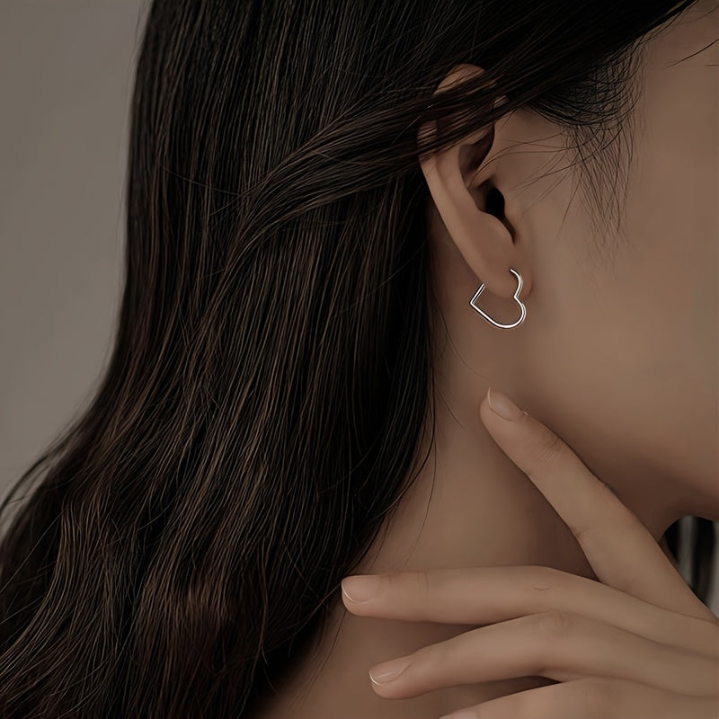 Goldene Herz Edelstahl Ohrringe