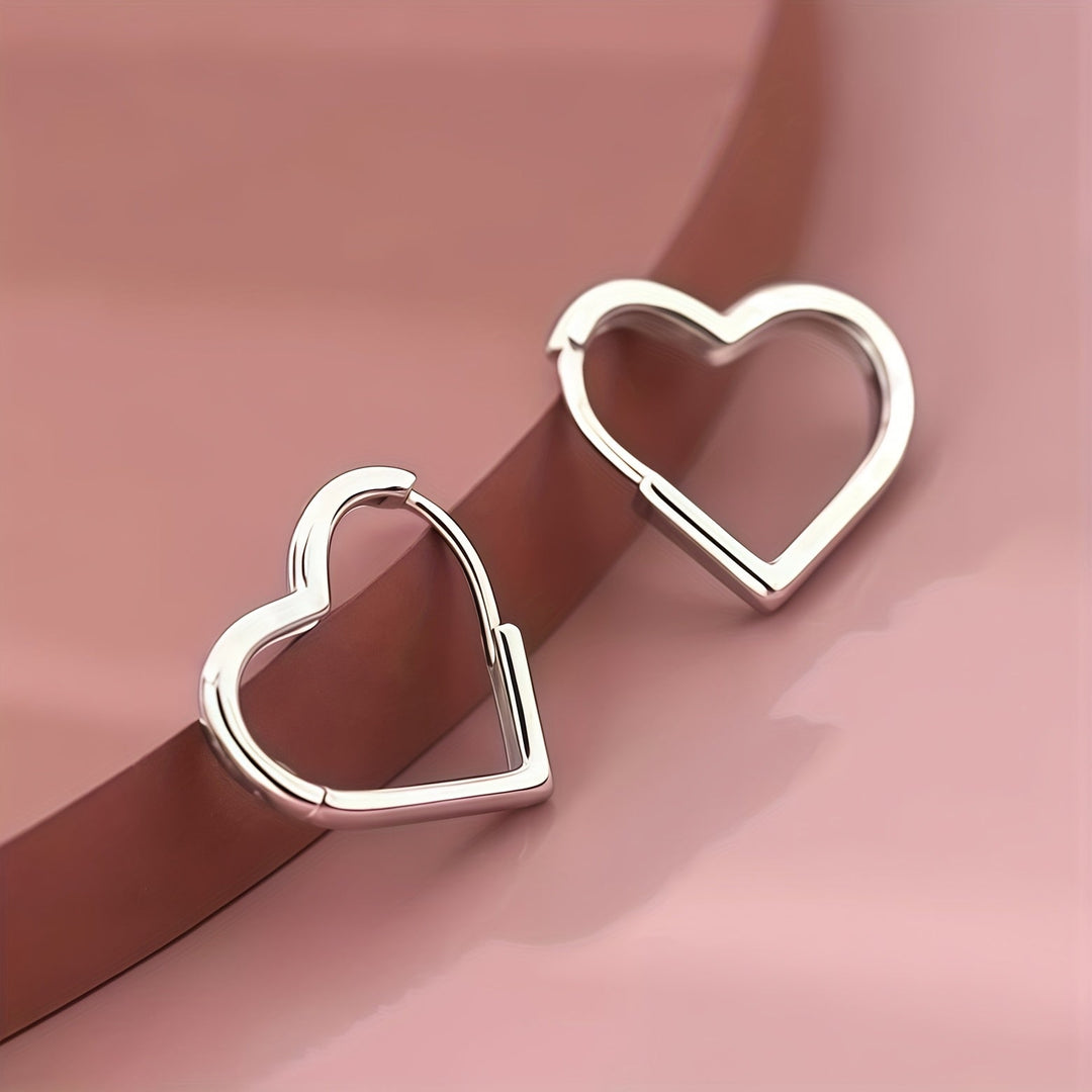 Goldene Herz Edelstahl Ohrringe