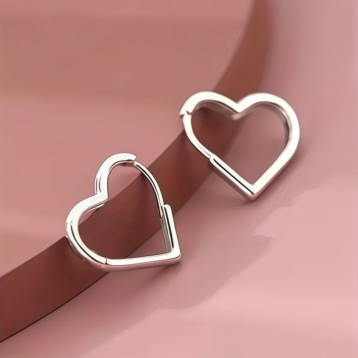 Goldene Herz Edelstahl Ohrringe