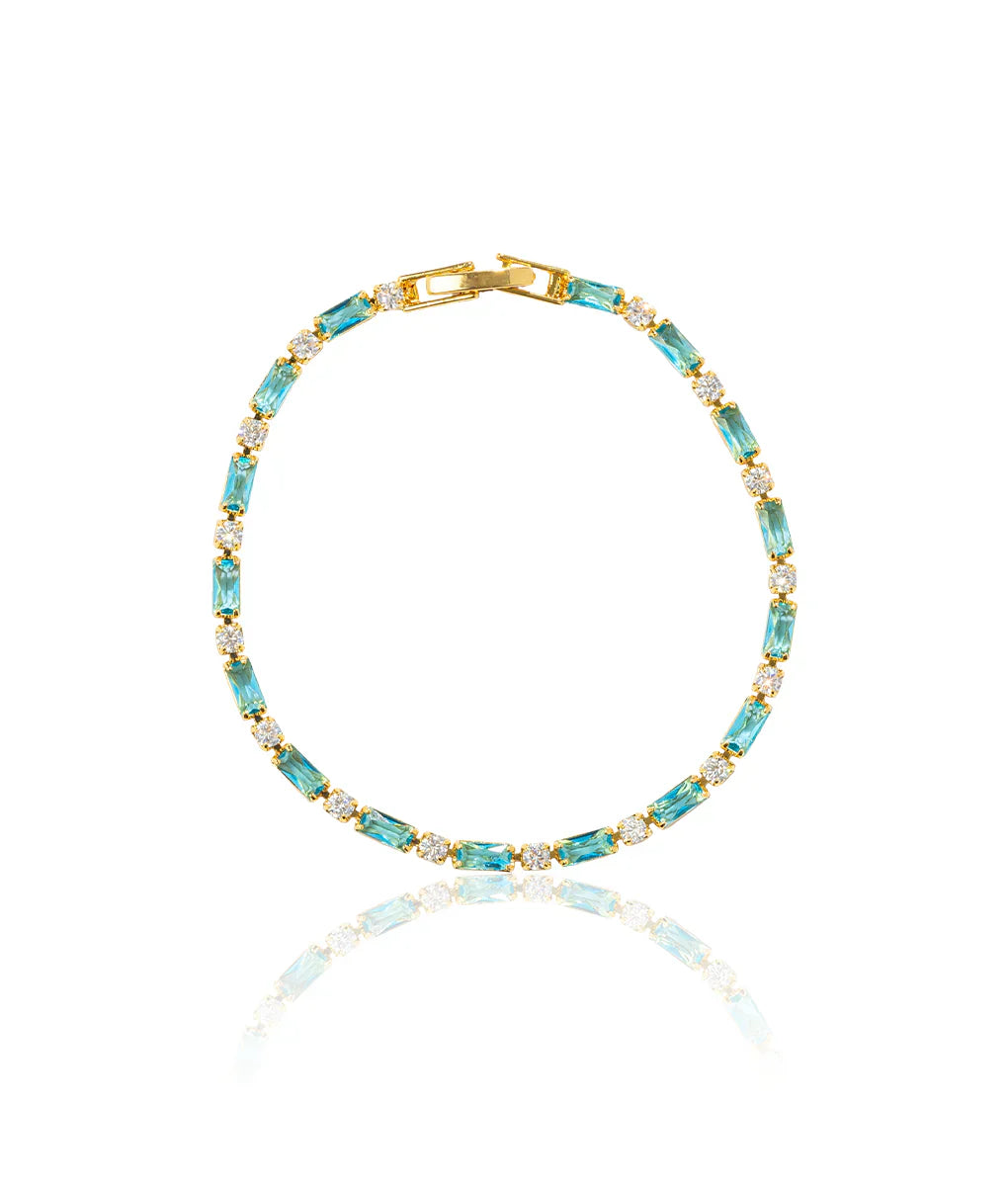 Zeitloses Gold Natürliches Türkisarmband