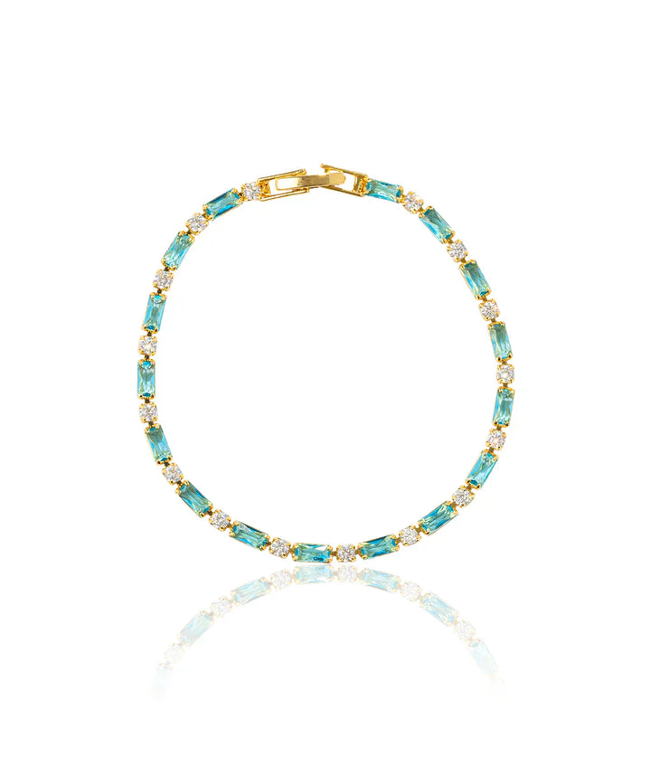 Zeitloses Gold Natürliches Türkisarmband