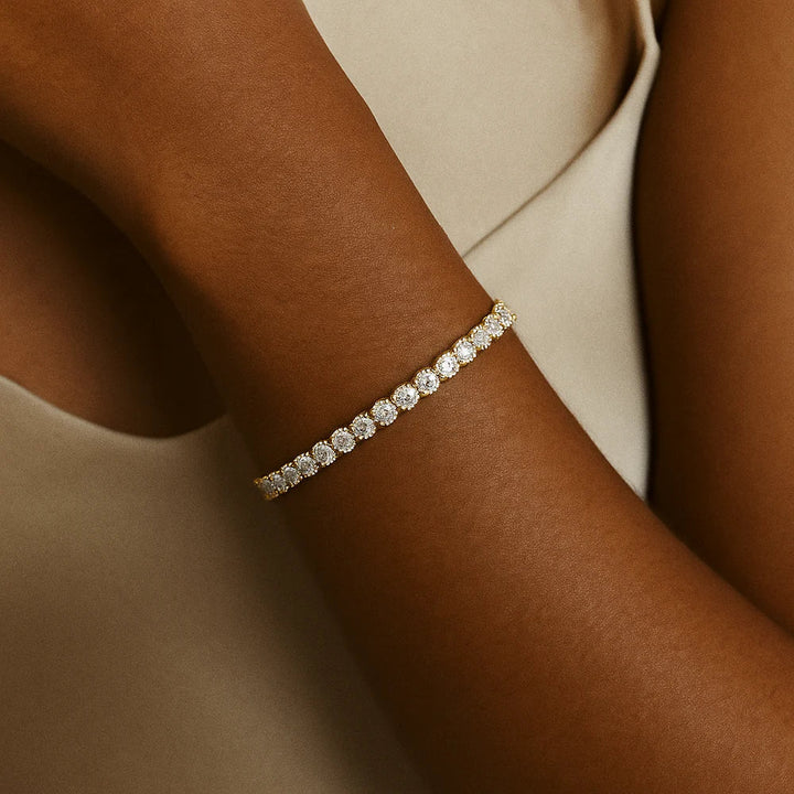 Vergoldetes Moissanite Tennisarmband