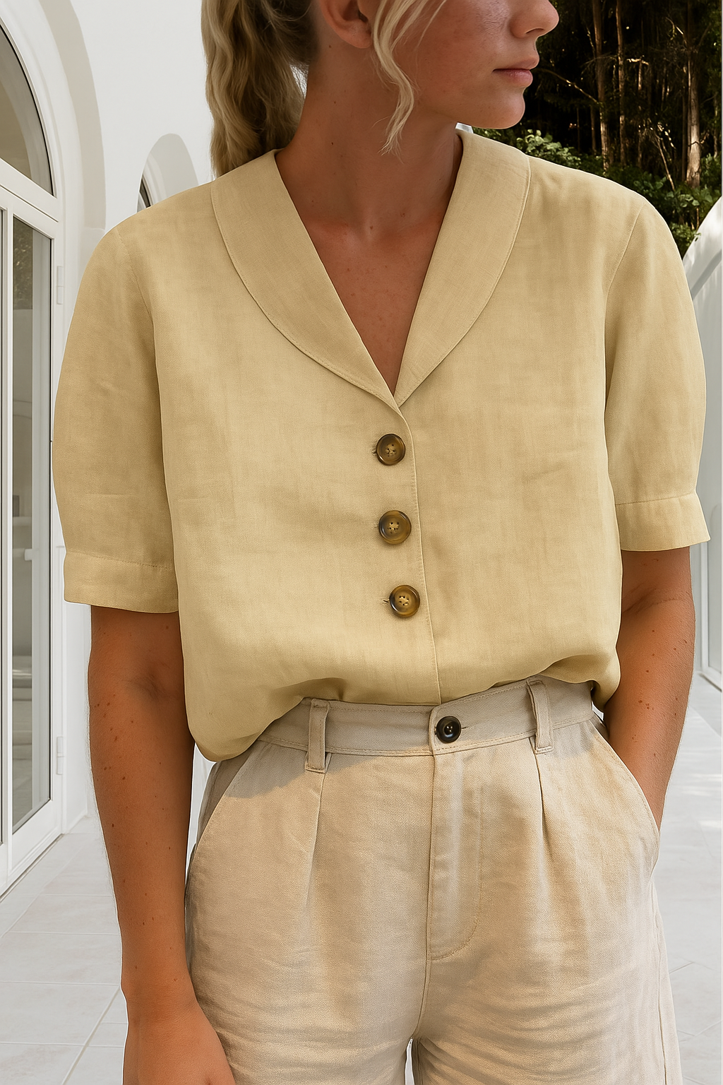 Romy Blusenshirt mit zartem Knopfdetail foto 6