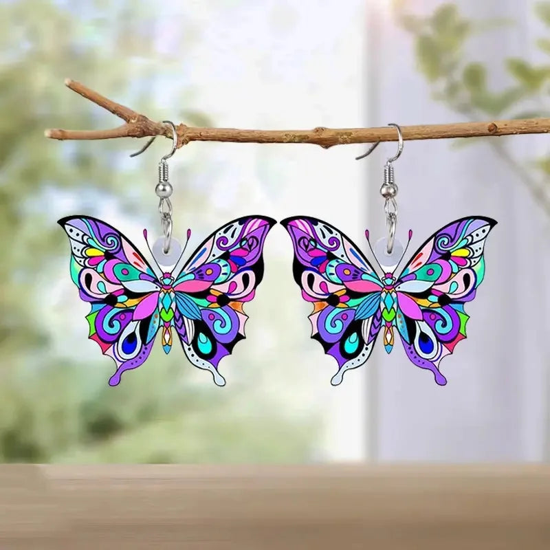Bunte Schmetterling Ohrringe