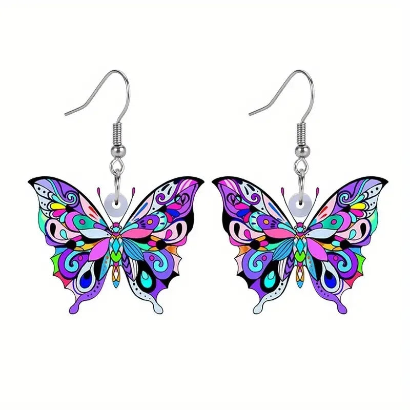 Bunte Schmetterling Ohrringe