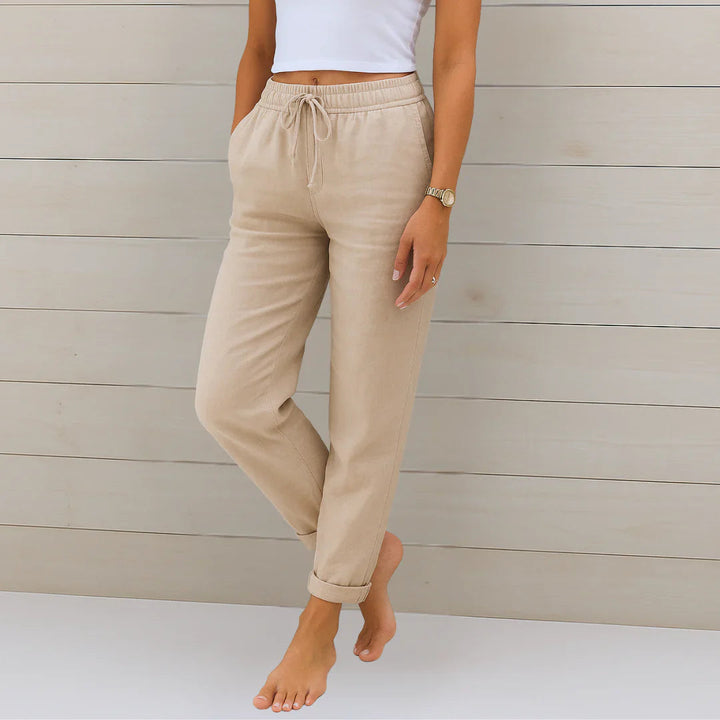 Ellaine Leinenhose mit sanftem Stretch foto 1