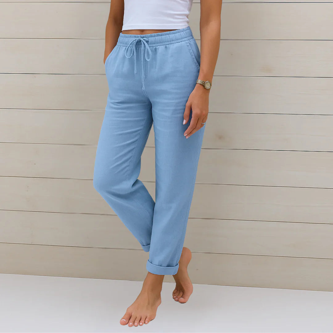 Ellaine Leinenhose mit sanftem Stretch foto 3