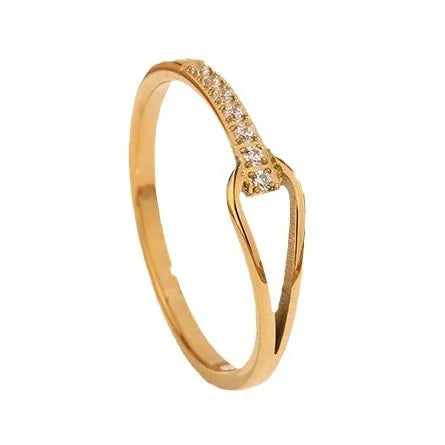 Geometrischer Eleganter Goldring