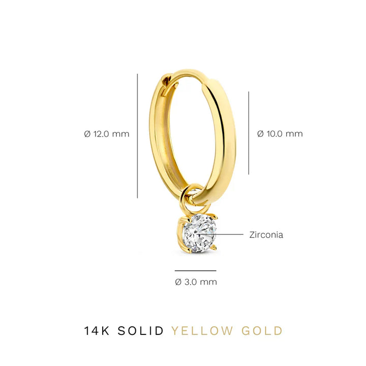 Elegantes Set aus Larmes de Lune Gold-Steinohrringen