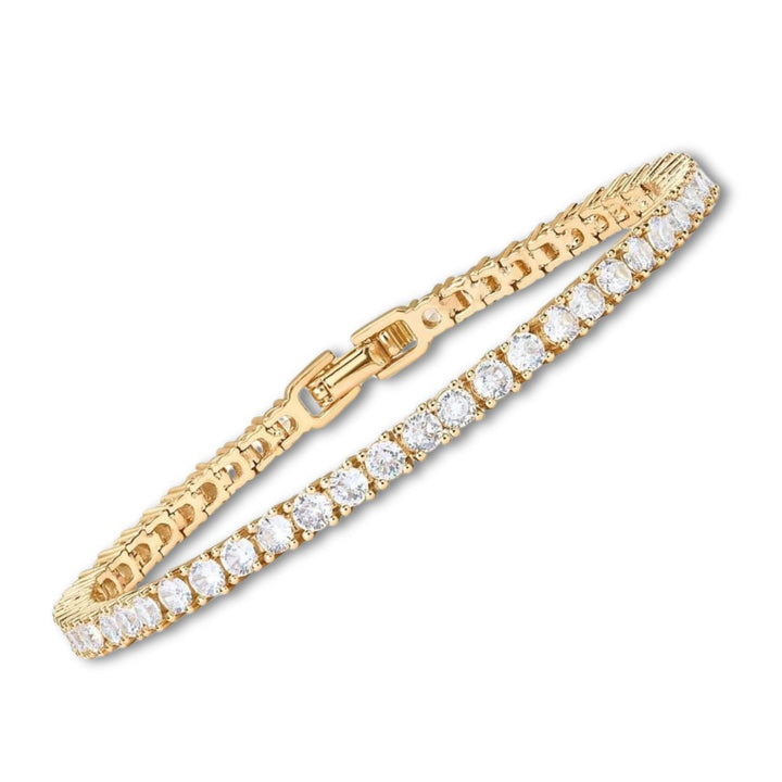 Elegantes klassisches Gold-Tennisarmband