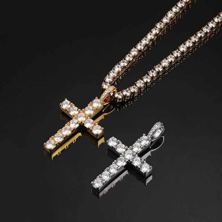 Elegante klassische Goldkreuz-Halskette