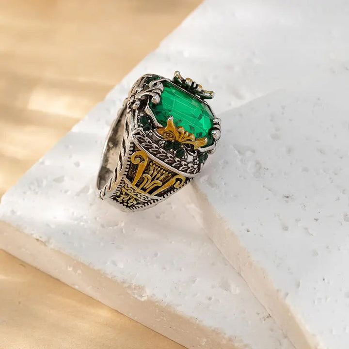 Ring Klara Emerin | Mischgold