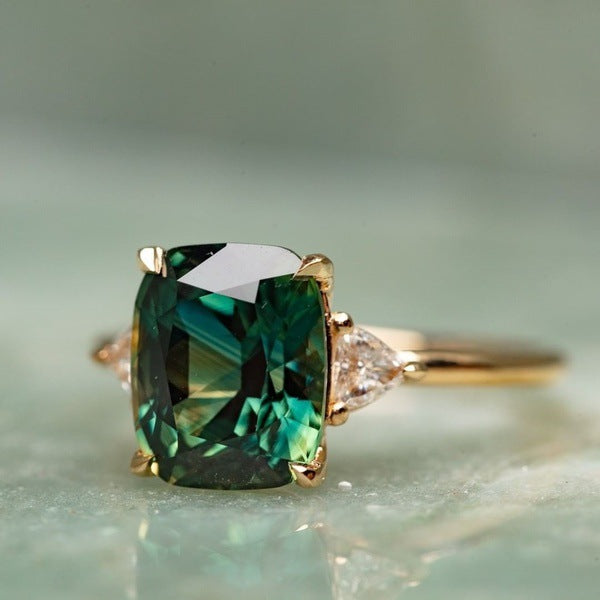 Vintage Grüner Steinring | Gold