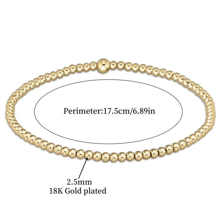 Chic 18K Gold Türkis Perlenarmband