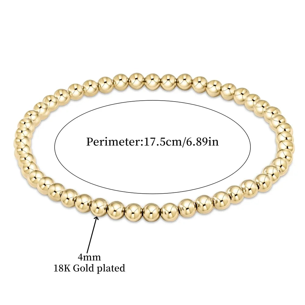Chic 18K Gold Türkis Perlenarmband