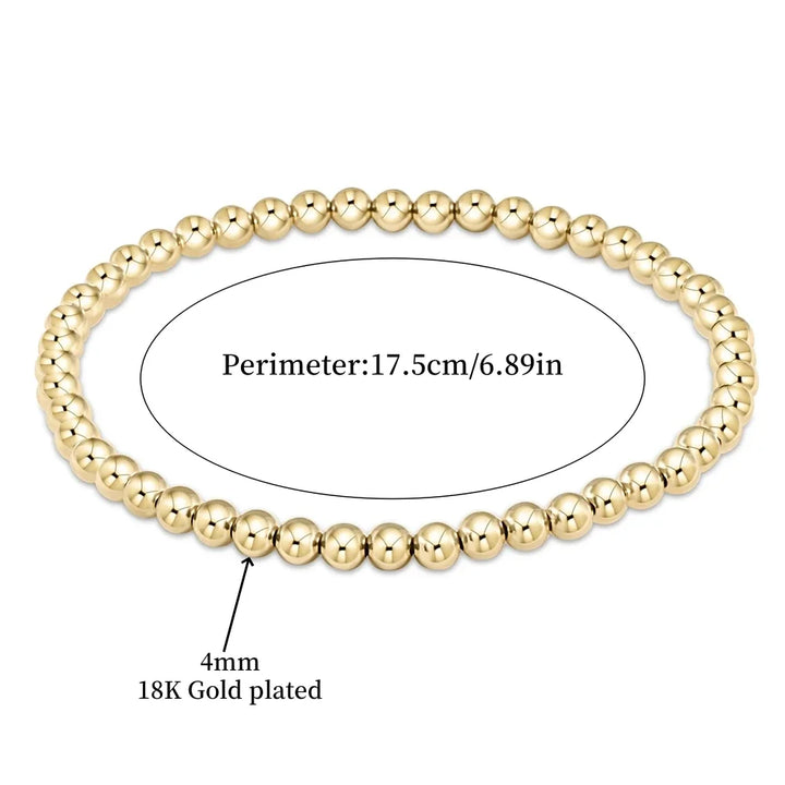 Chic 18K Gold Türkis Perlenarmband