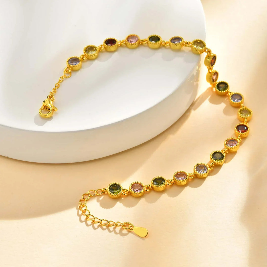 Glänzendes Regenbogen-Charms-Armband