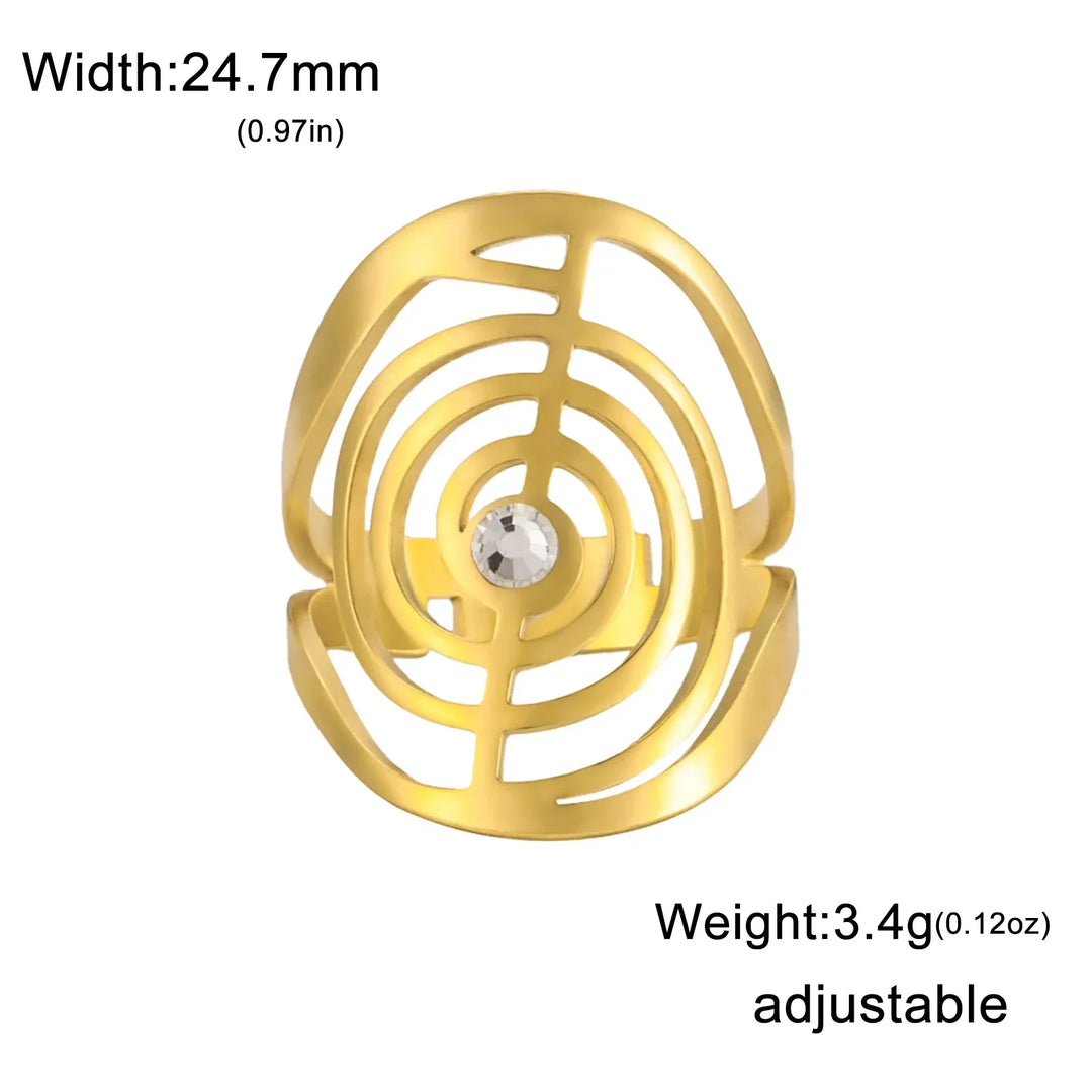 Spiralförmiger Edelstein Ring