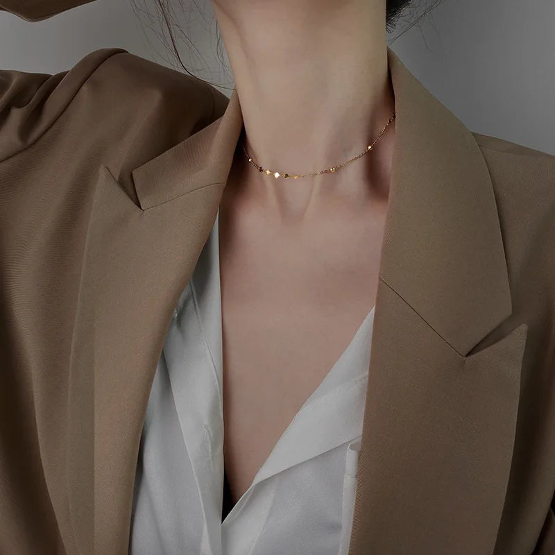 Minimalistische Choker Halskette