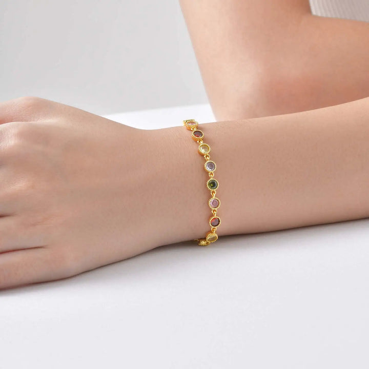 Glänzendes Regenbogen-Charms-Armband