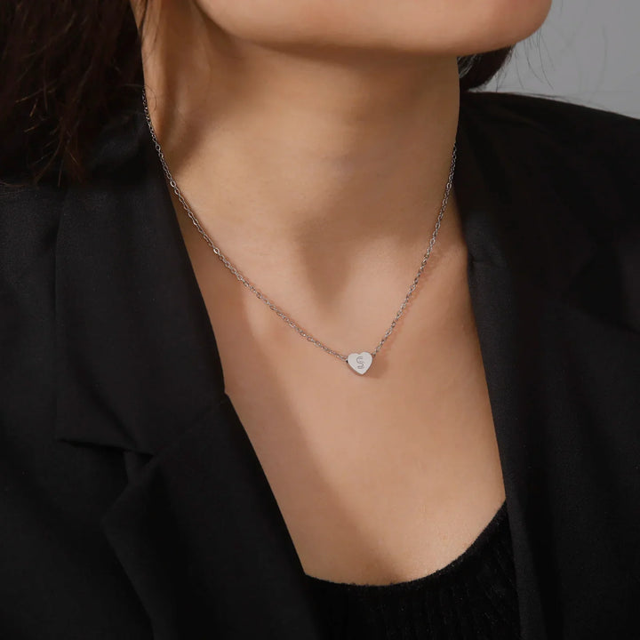 Zeitloses Herz Initialen Choker Halskette