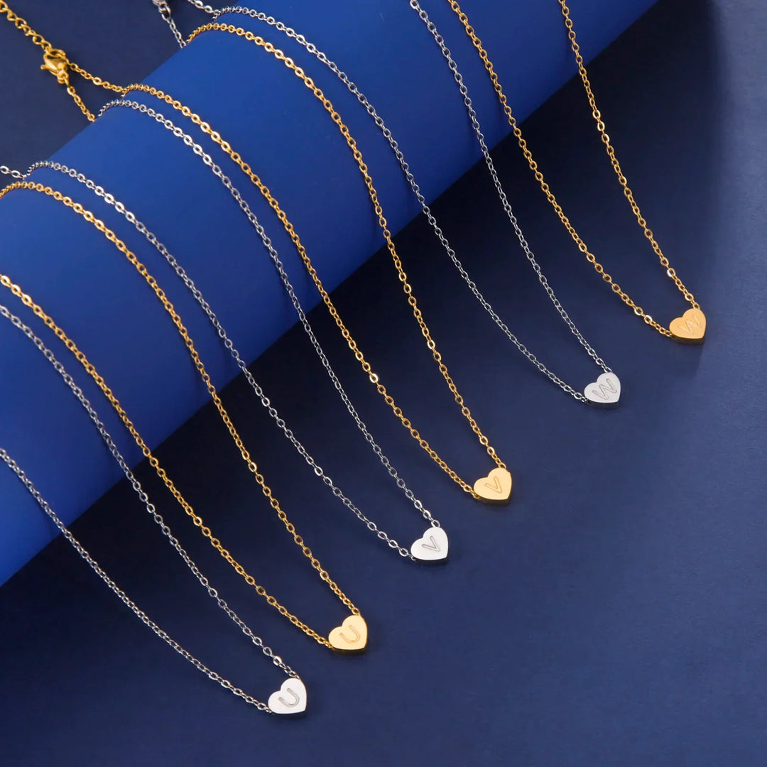 Zeitloses Herz Initialen Choker Halskette