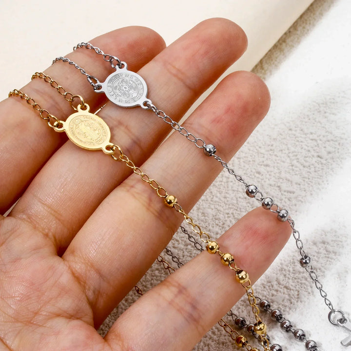 Rosenkranz Halskette aus Edelstahl