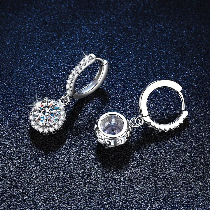 Sterlingsilber 1 Karat Moissanit Ohrringe