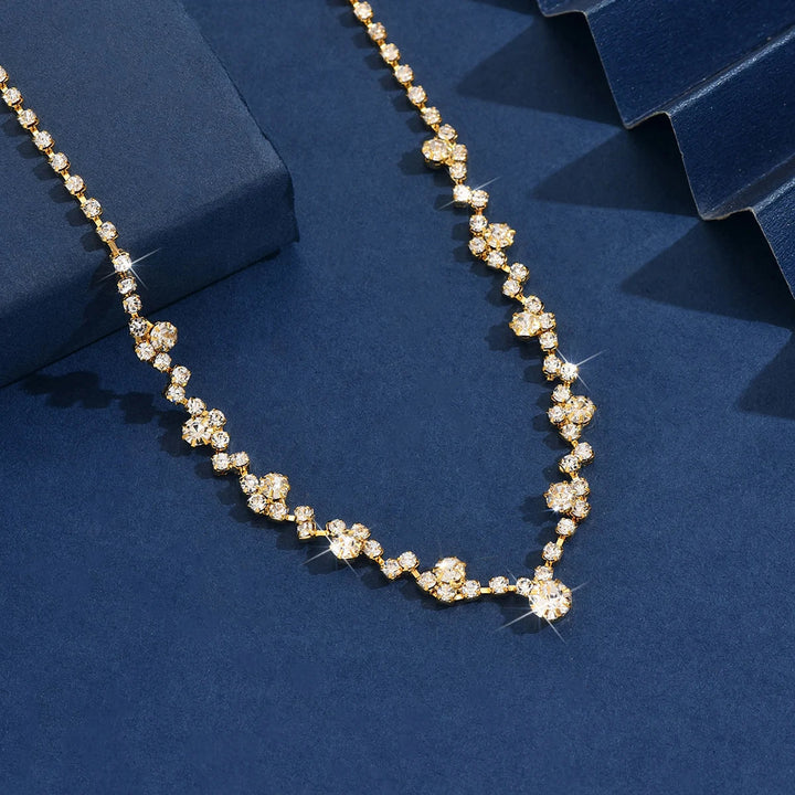 Elegante Diamant Braut Halskette