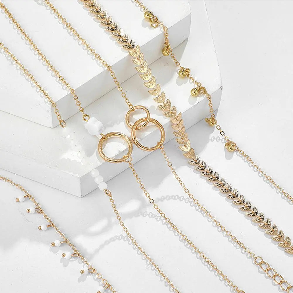 Charmantes Gold Boho Armband Set