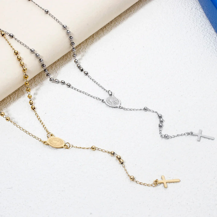 Rosenkranz Halskette aus Edelstahl