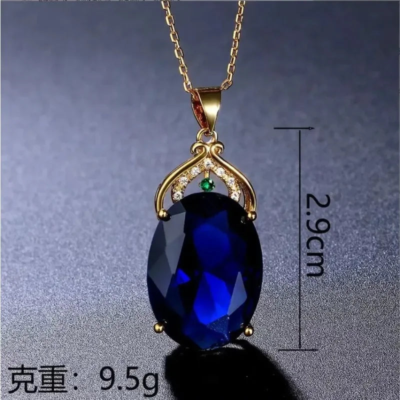 Anspruchsvolle Kristall und Opal Tropfen Anhänger Halskette