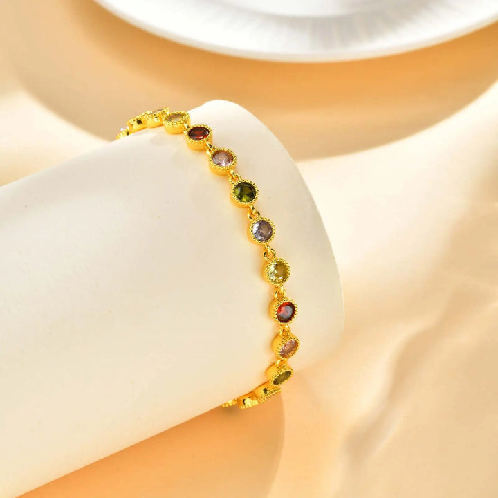 Glänzendes Regenbogen-Charms-Armband